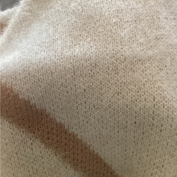 Steve Madden oversized drop shoulder 3/4 sleeve soft coat sweater tan cream - Picture 11 of 14